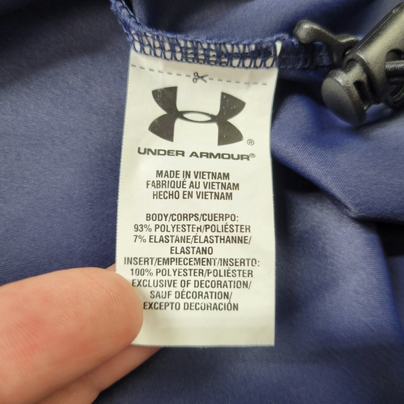 Under Armour 1/4 Baseball Pullover Warm Up Size XL Blue NL Logo Shirt - Picture 7 of 10
